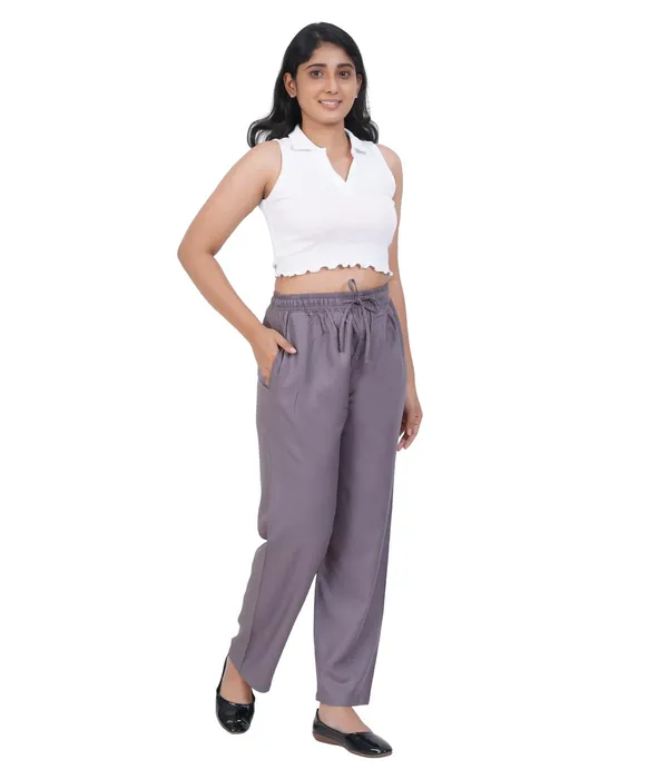 Alloy_Grey_Flowy_Rayon_Kurti_Pants_For_Women_Straight_Regular_Fit,_Stylish_Solid_Bottom_Wear_With_Elastic_&_Drawstring,_Side_Pocket,_Casual,_Office,_Party_&_Outdoor_Wear