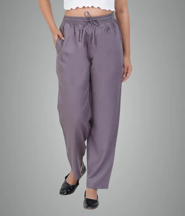 Alloy_Grey_Flowy_Rayon_Kurti_Pants_For_Women_Straight_Regular_Fit,_Stylish_Solid_Bottom_Wear_With_Elastic_&_Drawstring,_Side_Pocket,_Casual,_Office,_Party_&_Outdoor_Wear