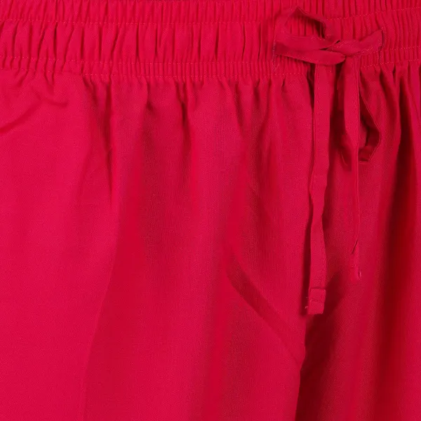 Bright_Pink_Flowy_Rayon_Kurti_Pants_For_Women_Straight_Regular_Fit,_Stylish_Solid_Bottom_Wear_With_Elastic_&_Drawstring,_Side_Pocket,_Casual,_Office,_Party_&_Outdoor_Wear