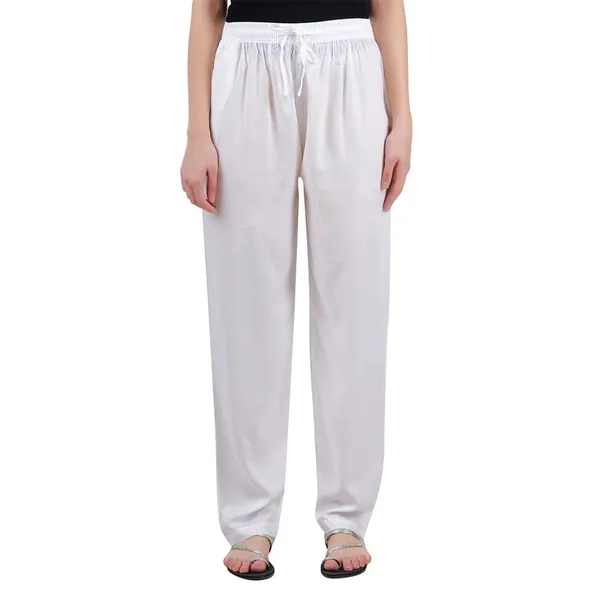 Blanco_White_Flowy_Rayon_Kurti_Pants_For_Women_Straight_Regular_Fit,_Stylish_Solid_Bottom_Wear_With_Elastic_&_Drawstring,_Side_Pocket,_Casual,_Office,_Party_&_Outdoor_Wear