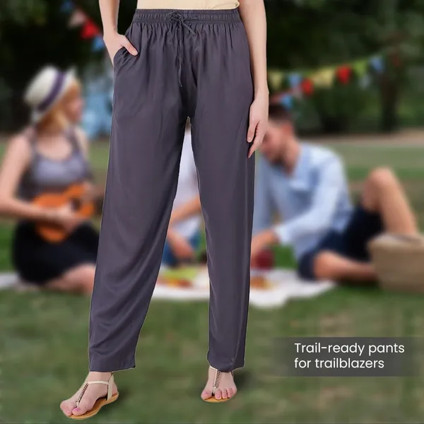 Charcoal_Grey_Flowy_Rayon_Kurti_Pants_For_Women_Straight_Regular_Fit,_Stylish_Solid_Bottom_Wear_With_Elastic_&_Drawstring,_Side_Pocket,_Casual,_Office,_Party_&_Outdoor_Wear
