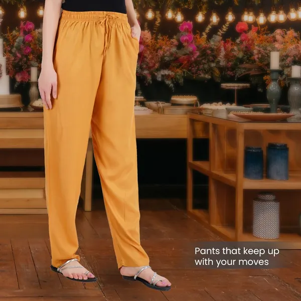 Honey_Flowy_Rayon_Kurti_Pants_For_Women_Straight_Regular_Fit,_Stylish_Solid_Bottom_Wear_With_Elastic_&_Drawstring,_Side_Pocket,_Casual,_Office,_Party_&_Outdoor_Wear