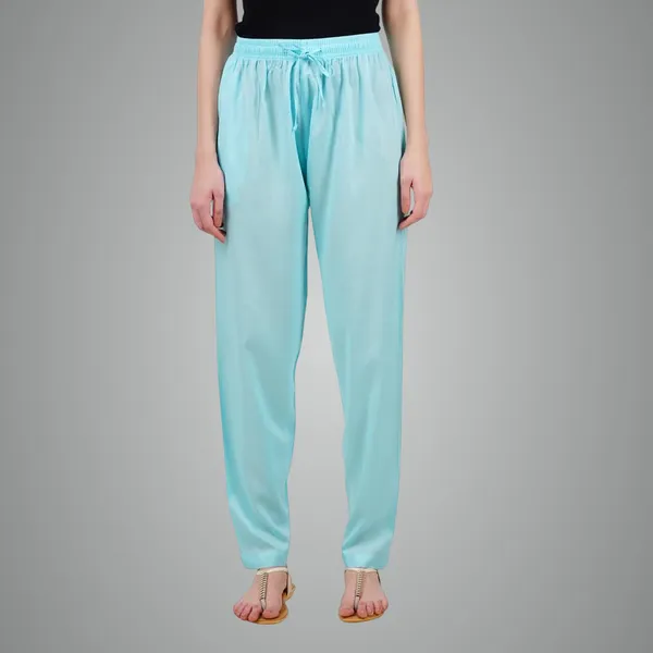 Island_Paradise_Flowy_Rayon_Kurti_Pants_For_Women_Straight_Regular_Fit,_Stylish_Solid_Bottom_Wear_With_Elastic_&_Drawstring,_Side_Pocket,_Casual,_Office,_Party_&_Outdoor_Wear