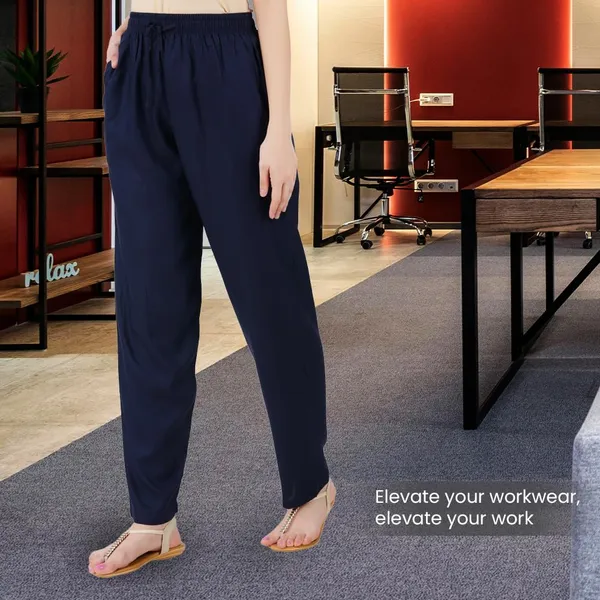 Midnight_Blue_Flowy_Rayon_Kurti_Pants_For_Women_Straight_Regular_Fit,_Stylish_Solid_Bottom_Wear_With_Elastic_&_Drawstring,_Side_Pocket,_Casual,_Office,_Party_&_Outdoor_Wear