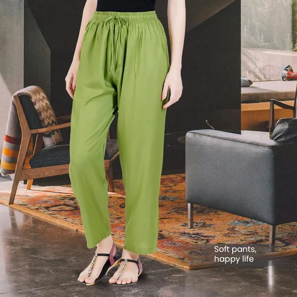 Meadow_Green_Flowy_Rayon_Kurti_Pants_For_Women_Straight_Regular_Fit,_Stylish_Solid_Bottom_Wear_With_Elastic_&_Drawstring,_Side_Pocket,_Casual,_Office,_Party_&_Outdoor_Wear