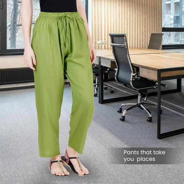 Meadow_Green_Flowy_Rayon_Kurti_Pants_For_Women_Straight_Regular_Fit,_Stylish_Solid_Bottom_Wear_With_Elastic_&_Drawstring,_Side_Pocket,_Casual,_Office,_Party_&_Outdoor_Wear
