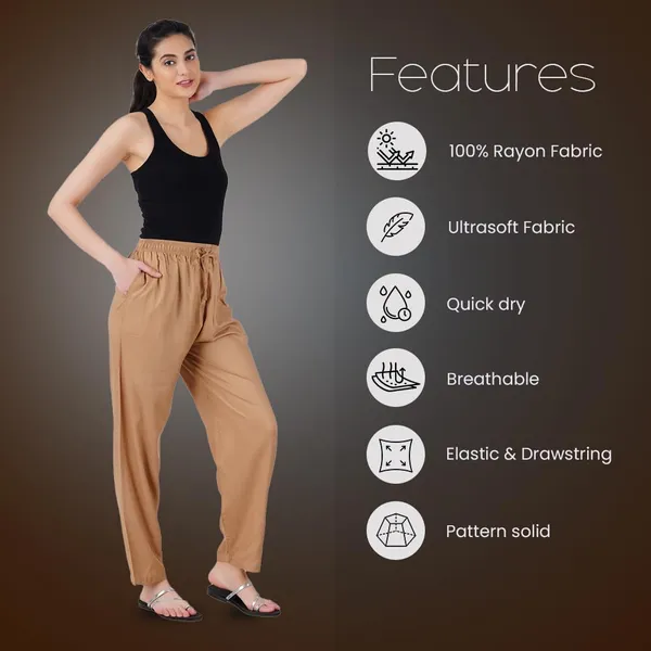 Mustard_Yellow_Flowy_Rayon_Kurti_Pants_For_Women_Straight_Regular_Fit,_Stylish_Solid_Bottom_Wear_With_Elastic_&_Drawstring,_Side_Pocket,_Casual,_Office,_Party_&_Outdoor_Wear