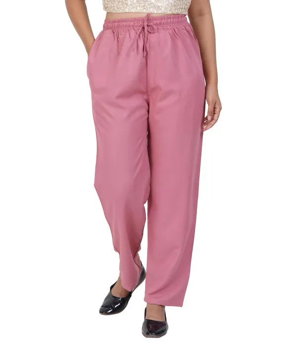 Onion_Flowy_Rayon_Kurti_Pants_For_Women_Straight_Regular_Fit,_Stylish_Solid_Bottom_Wear_With_Elastic_&_Drawstring,_Side_Pocket,_Casual,_Office,_Party_&_Outdoor_Wear