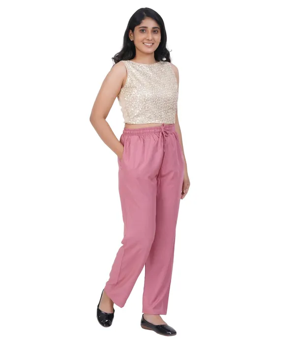 Onion_Flowy_Rayon_Kurti_Pants_For_Women_Straight_Regular_Fit,_Stylish_Solid_Bottom_Wear_With_Elastic_&_Drawstring,_Side_Pocket,_Casual,_Office,_Party_&_Outdoor_Wear