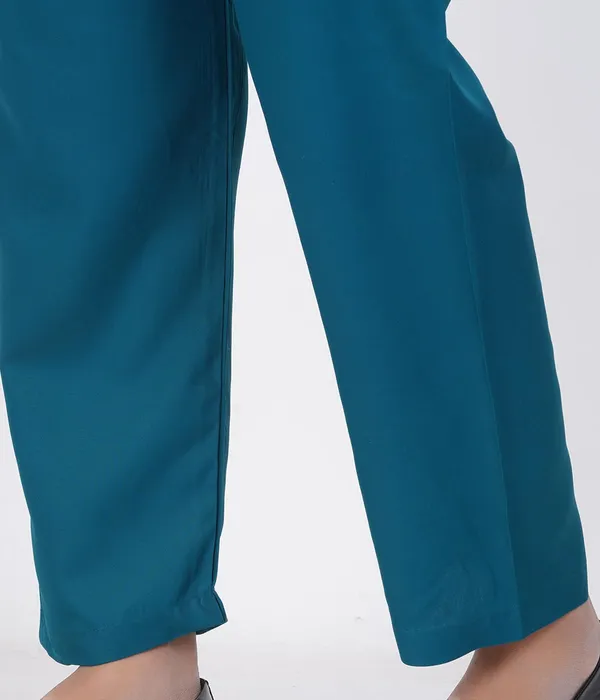 Peacock_Green_Flowy_Rayon_Kurti_Pants_For_Women_Straight_Regular_Fit,_Stylish_Solid_Bottom_Wear_With_Elastic_&_Drawstring,_Side_Pocket,_Casual,_Office,_Party_&_Outdoor_Wear