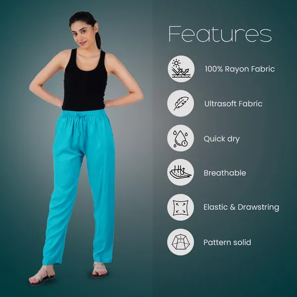 Blue_Flowy_Rayon_Kurti_Pants_For_Women_Straight_Regular_Fit,_Stylish_Solid_Bottom_Wear_With_Elastic_&_Drawstring,_Side_Pocket,_Casual,_Office,_Party_&_Outdoor_Wear