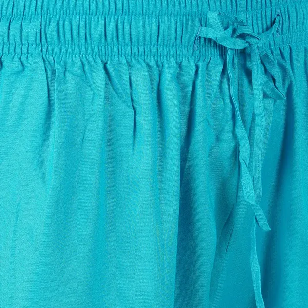 Blue_Flowy_Rayon_Kurti_Pants_For_Women_Straight_Regular_Fit,_Stylish_Solid_Bottom_Wear_With_Elastic_&_Drawstring,_Side_Pocket,_Casual,_Office,_Party_&_Outdoor_Wear