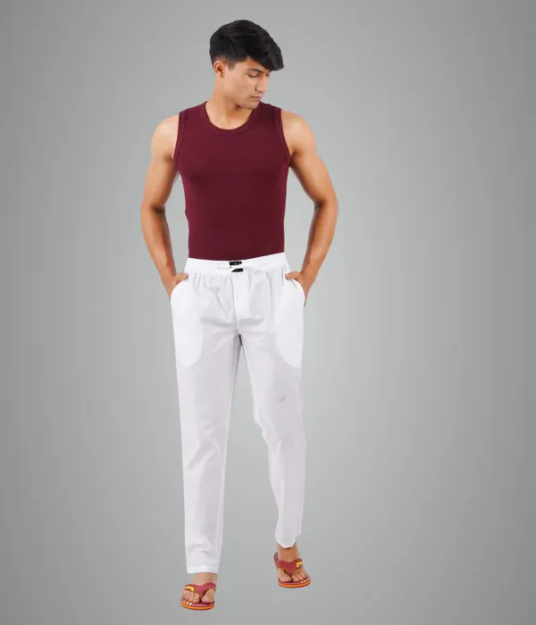 Blanco_White_100%_Cotton_Pyjama_Pant,_Regular_Fit_Track_Trouser_For_Men_With_Waistband_&_Drawstring_|_2_Side_Pockets_|_Casual_|_Outdoor_Wear
