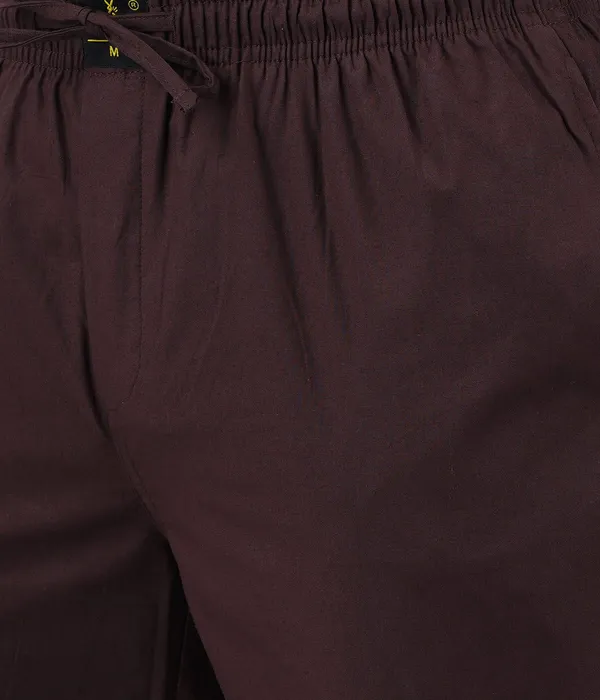 Coffee_Brown_100%_Cotton_Pyjama_Pant,_Regular_Fit_Track_Trouser_For_Men_With_Waistband_&_Drawstring_|_2_Side_Pockets_|_Casual_|_Outdoor_Wear