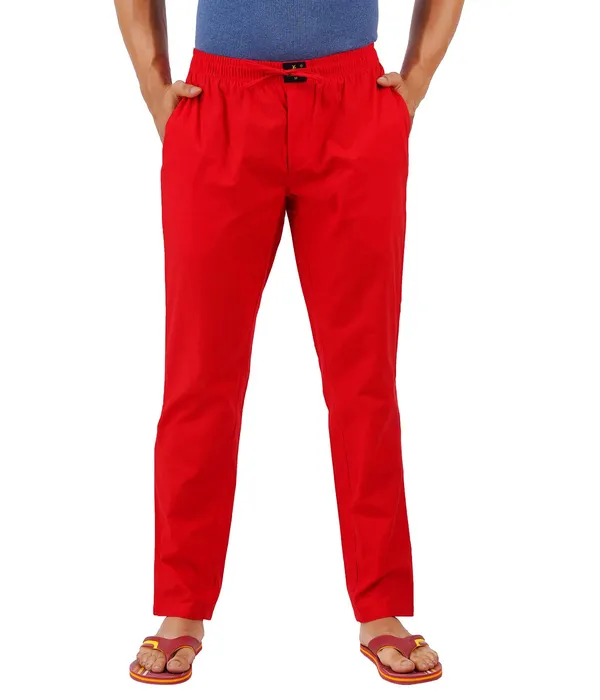 Chilly_Red_100%_Cotton_Pyjama_Pant,_Regular_Fit_Track_Trouser_For_Men_With_Waistband_&_Drawstring_|_2_Side_Pockets_|_Casual_|_Outdoor_Wear