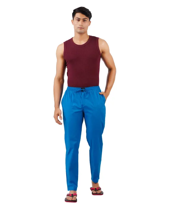 Estate_Blue_100%_Cotton_Pyjama_Pant,_Regular_Fit_Track_Trouser_For_Men_With_Waistband_&_Drawstring_|_2_Side_Pockets_|_Casual_|_Outdoor_Wear