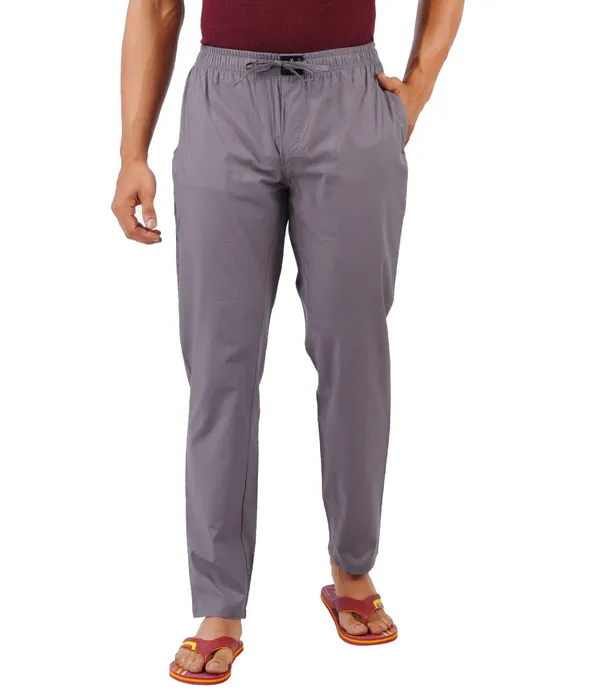 Steel_Grey_100%_Cotton_Pyjama_Pant,_Regular_Fit_Track_Trouser_For_Men_With_Waistband_&_Drawstring_|_2_Side_Pockets_|_Casual_|_Outdoor_Wear