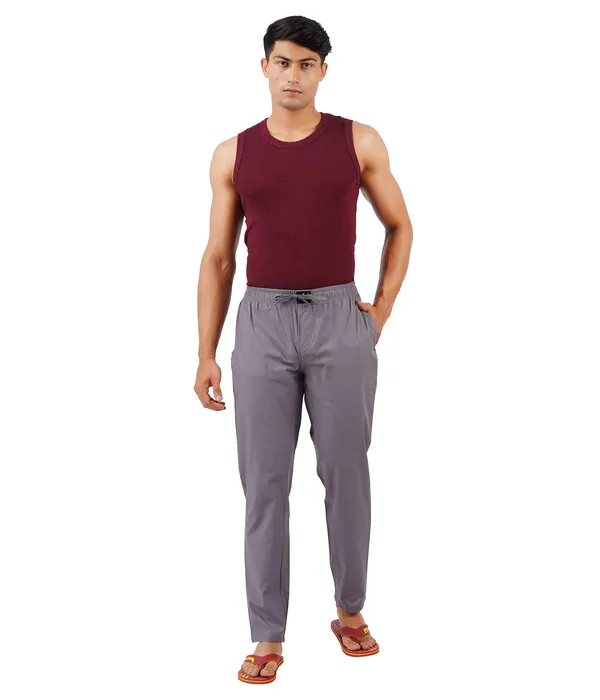 Steel_Grey_100%_Cotton_Pyjama_Pant,_Regular_Fit_Track_Trouser_For_Men_With_Waistband_&_Drawstring_|_2_Side_Pockets_|_Casual_|_Outdoor_Wear