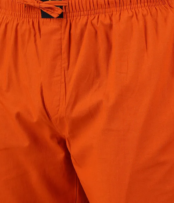 Burnt_Orange_100%_Cotton_Pyjama_Pant,_Regular_Fit_Track_Trouser_For_Men_With_Waistband_&_Drawstring_|_2_Side_Pockets_|_Casual_|_Outdoor_Wear