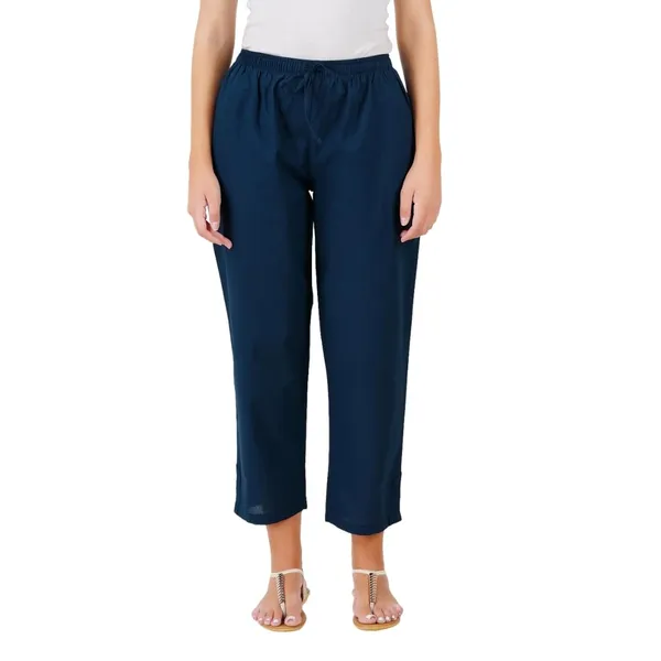 Bottle_Green_Parallel_Pants_-_Modern_Cotton_Trousers_-_Smart_Ankle_Length_-_Work_|_Office_|_Home_|_Regular_Fit_Wear