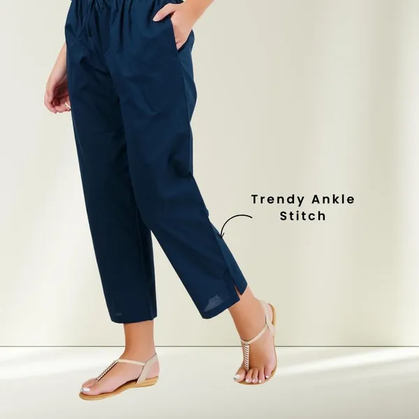 Bottle_Green_Parallel_Pants_-_Modern_Cotton_Trousers_-_Smart_Ankle_Length_-_Work_|_Office_|_Home_|_Regular_Fit_Wear