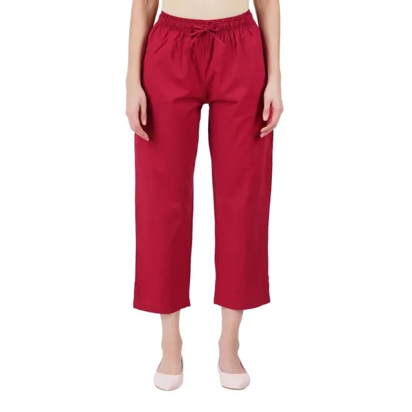 Burgundy_Maroon_Parallel_Pants_-_Modern_Cotton_Trousers_-_Smart_Ankle_Length_-_Work_|_Office_|_Home_|_Regular_Fit_Wear