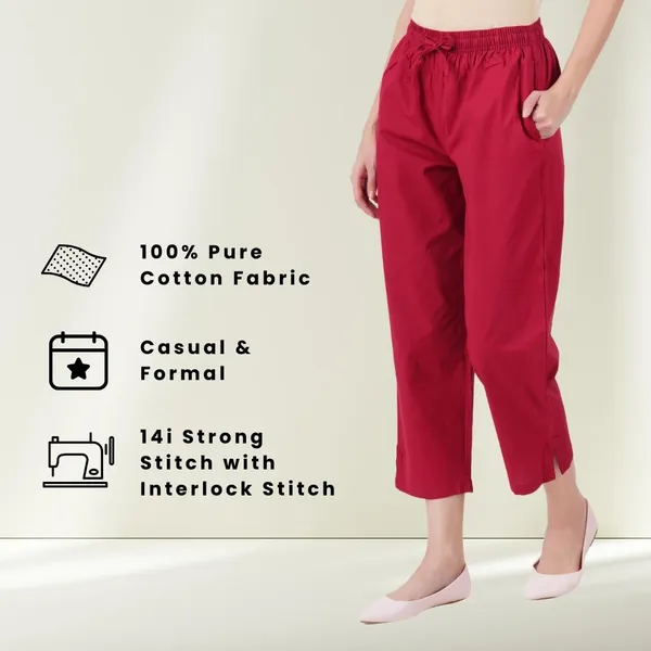 Burgundy_Maroon_Parallel_Pants_-_Modern_Cotton_Trousers_-_Smart_Ankle_Length_-_Work_|_Office_|_Home_|_Regular_Fit_Wear