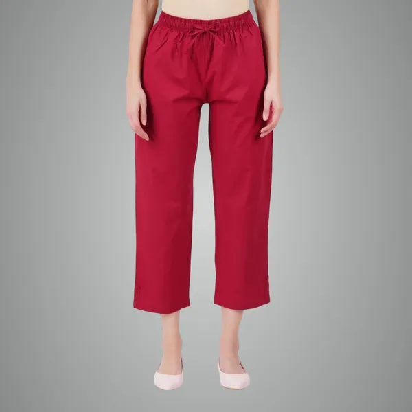 Burgundy_Maroon_Parallel_Pants_-_Modern_Cotton_Trousers_-_Smart_Ankle_Length_-_Work_|_Office_|_Home_|_Regular_Fit_Wear