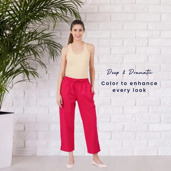 Bright_Pink_Parallel_Pants_-_Modern_Cotton_Trousers_-_Smart_Ankle_Length_-_Work_|_Office_|_Home_|_Regular_Fit_Wear