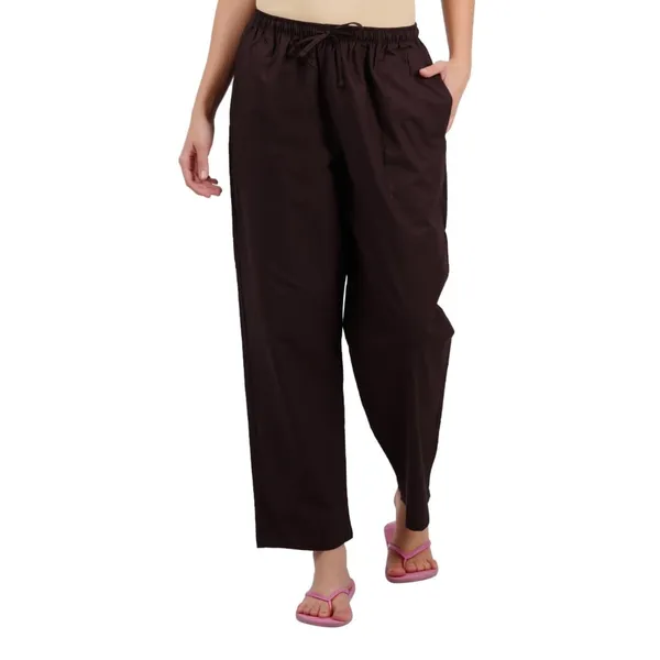 Coffee_Brown_Parallel_Pants_-_Modern_Cotton_Trousers_-_Smart_Ankle_Length_-_Work_|_Office_|_Home_|_Regular_Fit_Wear