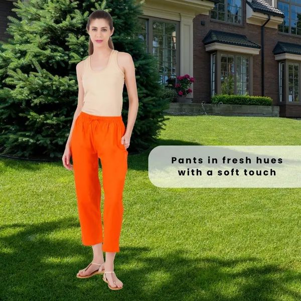 Coral_Orange_Parallel_Pants_-_Modern_Cotton_Trousers_-_Smart_Ankle_Length_-_Work_|_Office_|_Home_|_Regular_Fit_Wear