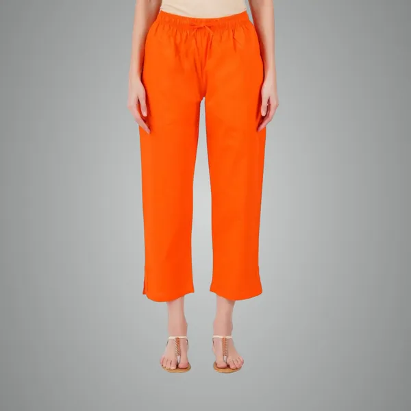Coral_Orange_Parallel_Pants_-_Modern_Cotton_Trousers_-_Smart_Ankle_Length_-_Work_|_Office_|_Home_|_Regular_Fit_Wear