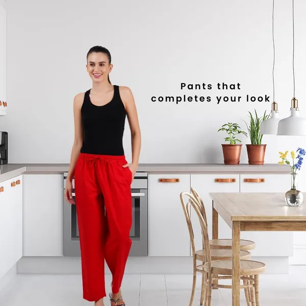 Chilly_Red_Parallel_Pants_-_Modern_Cotton_Trousers_-_Smart_Ankle_Length_-_Work_|_Office_|_Home_|_Regular_Fit_Wear