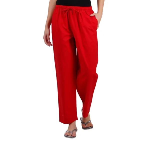 Chilly_Red_Parallel_Pants_-_Modern_Cotton_Trousers_-_Smart_Ankle_Length_-_Work_|_Office_|_Home_|_Regular_Fit_Wear