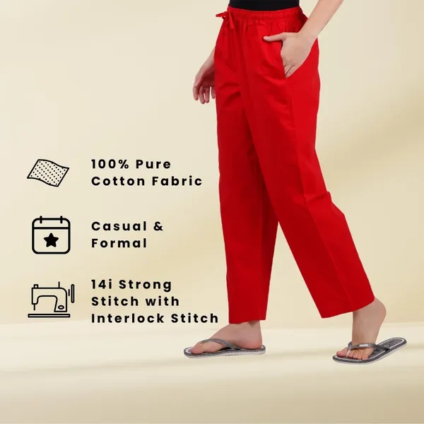 Chilly_Red_Parallel_Pants_-_Modern_Cotton_Trousers_-_Smart_Ankle_Length_-_Work_|_Office_|_Home_|_Regular_Fit_Wear