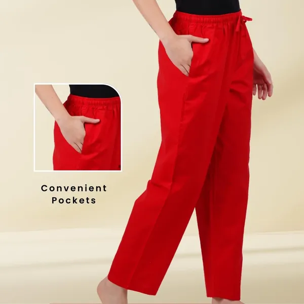 Chilly_Red_Parallel_Pants_-_Modern_Cotton_Trousers_-_Smart_Ankle_Length_-_Work_|_Office_|_Home_|_Regular_Fit_Wear