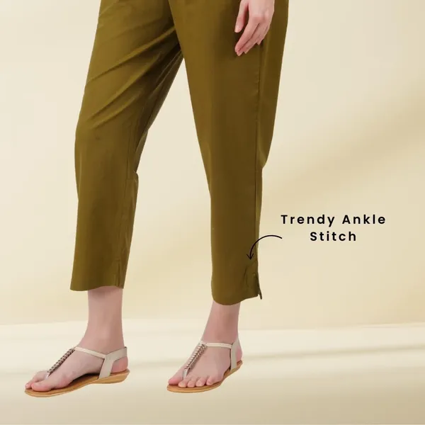 Forest_Green_Parallel_Pants_-_Modern_Cotton_Trousers_-_Smart_Ankle_Length_-_Work_|_Office_|_Home_|_Regular_Fit_Wear