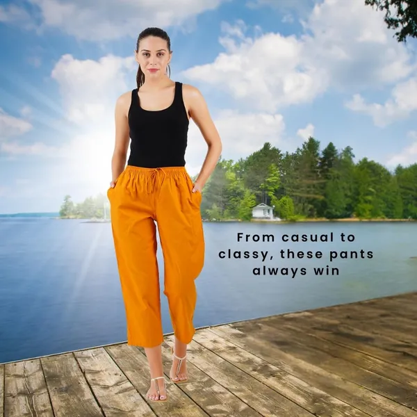 Fire_Yellow_Parallel_Pants_-_Modern_Cotton_Trousers_-_Smart_Ankle_Length_-_Work_|_Office_|_Home_|_Regular_Fit_Wear