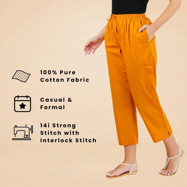Fire_Yellow_Parallel_Pants_-_Modern_Cotton_Trousers_-_Smart_Ankle_Length_-_Work_|_Office_|_Home_|_Regular_Fit_Wear