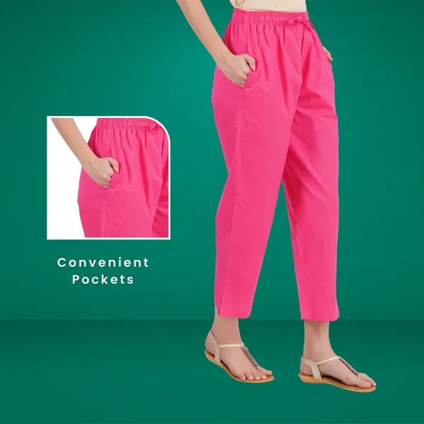 Hot_Pink_Parallel_Pants_-_Modern_Cotton_Trousers_-_Smart_Ankle_Length_-_Work_|_Office_|_Home_|_Regular_Fit_Wear