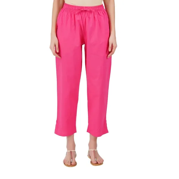 Hot_Pink_Parallel_Pants_-_Modern_Cotton_Trousers_-_Smart_Ankle_Length_-_Work_|_Office_|_Home_|_Regular_Fit_Wear