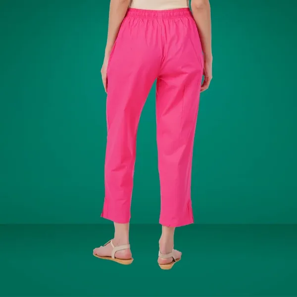 Hot_Pink_Parallel_Pants_-_Modern_Cotton_Trousers_-_Smart_Ankle_Length_-_Work_|_Office_|_Home_|_Regular_Fit_Wear