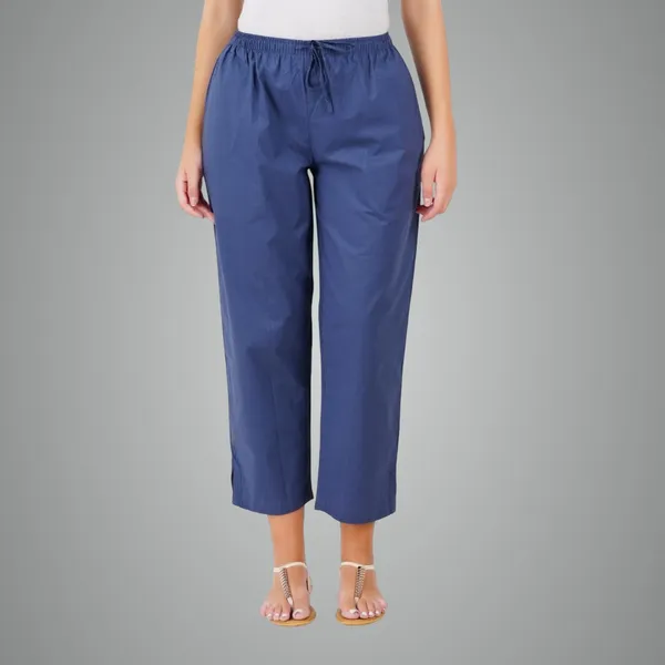 Indigo_Blue_Parallel_Pants_-_Modern_Cotton_Trousers_-_Smart_Ankle_Length_-_Work_|_Office_|_Home_|_Regular_Fit_Wear