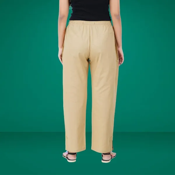 Sand_Khaki_Parallel_Pants_-_Modern_Cotton_Trousers_-_Smart_Ankle_Length_-_Work_|_Office_|_Home_|_Regular_Fit_Wear