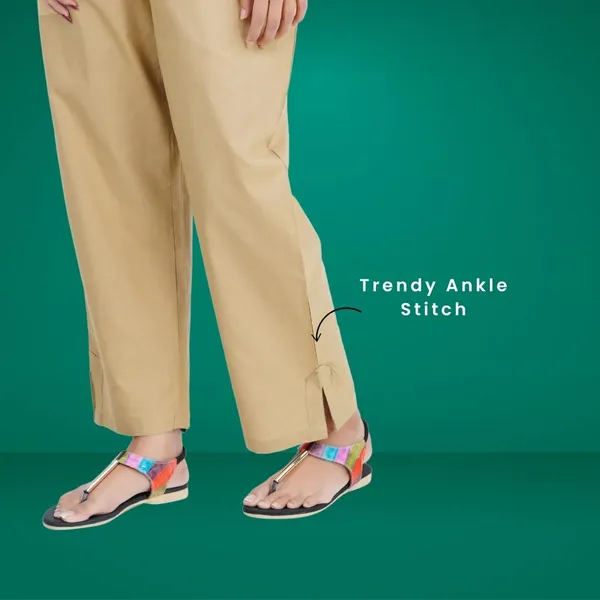 Sand_Khaki_Parallel_Pants_-_Modern_Cotton_Trousers_-_Smart_Ankle_Length_-_Work_|_Office_|_Home_|_Regular_Fit_Wear