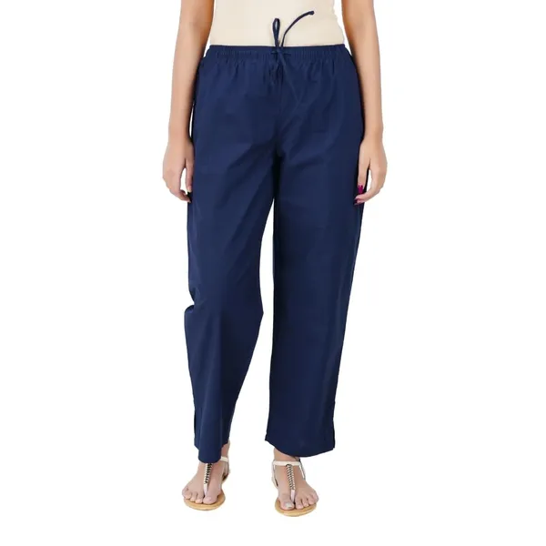 Midnight_Blue_Parallel_Pants_-_Modern_Cotton_Trousers_-_Smart_Ankle_Length_-_Work_|_Office_|_Home_|_Regular_Fit_Wear