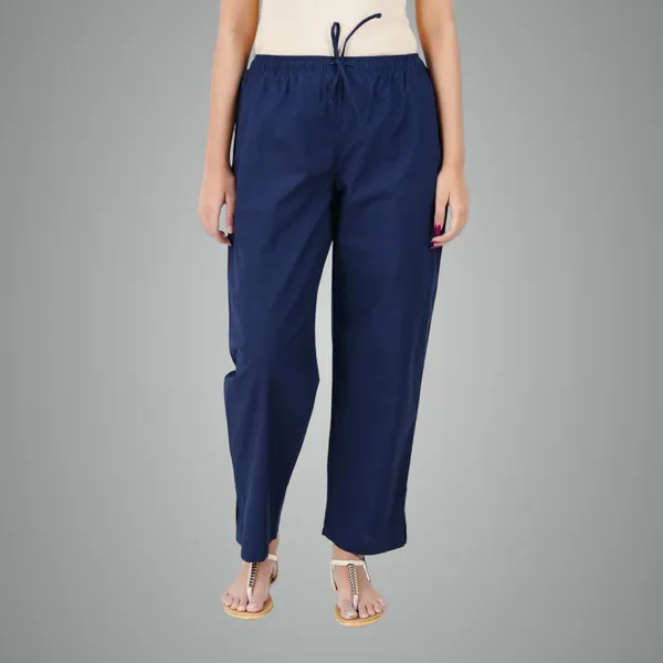 Midnight_Blue_Parallel_Pants_-_Modern_Cotton_Trousers_-_Smart_Ankle_Length_-_Work_|_Office_|_Home_|_Regular_Fit_Wear