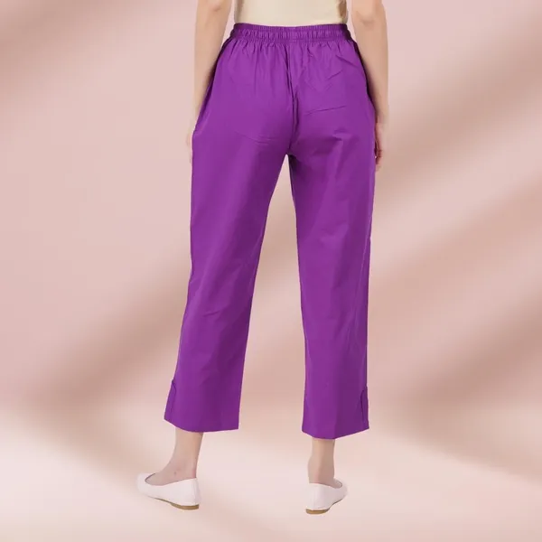 Magenta_Violet_Parallel_Pants_-_Modern_Cotton_Trousers_-_Smart_Ankle_Length_-_Work_|_Office_|_Home_|_Regular_Fit_Wear