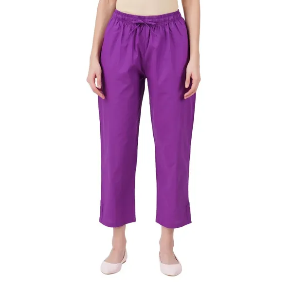 Magenta_Violet_Parallel_Pants_-_Modern_Cotton_Trousers_-_Smart_Ankle_Length_-_Work_|_Office_|_Home_|_Regular_Fit_Wear