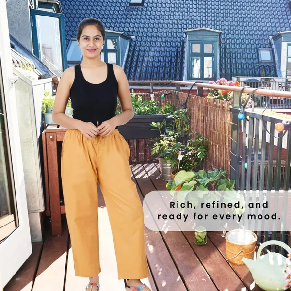 Mustard_Yellow_Parallel_Pants_-_Modern_Cotton_Trousers_-_Smart_Ankle_Length_-_Work_|_Office_|_Home_|_Regular_Fit_Wear